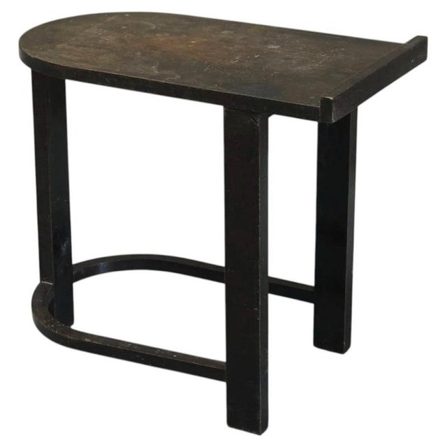 Rationalist Side Table in Ebonized Oak, 1930s For Sale - Image 11 of 11