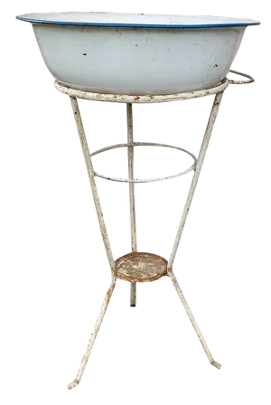 Hungarian Iron Wash Stand or Garden Planter, 1940s, Set of 2