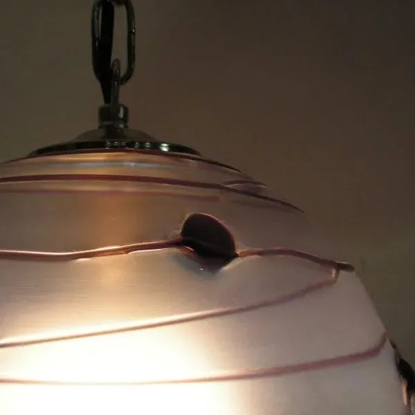 German Heavy Handmade Glass Pendant Lamp from Poeschinger, 1970s For Sale - Image 12 of 13