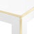 Modern Lauren Side Table in White With Brass Accents For Sale - Image 3 of 4