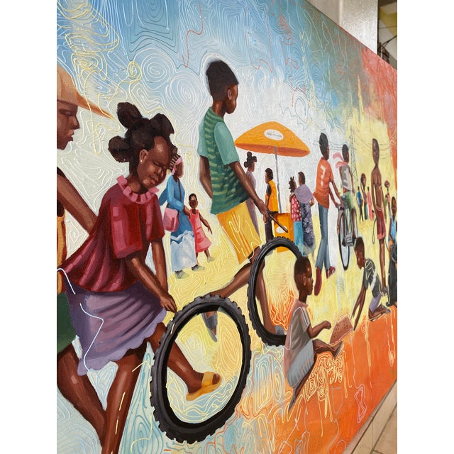 Contemporary Childhood Memory by Gusenga Patrick, (2026) Acrylic on Canvas, 21st Century, Contemporary Art, Africa, Figurative, Realism For Sale - Image 3 of 5
