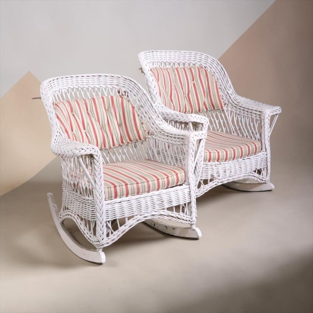 Wood Two Vintage Bar Harbor Rocking Chairs For Sale - Image 7 of 18