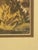 Wood 1970s Louise "Lou" Wilson Signed Batik Art Triptych, Framed Nature and Wildlife Landscape.. For Sale - Image 7 of 10
