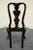 Paint Jasper Cabinet Black Lacquered Asian Modern Style Accent Chair For Sale - Image 7 of 11