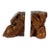 1950s Large Vintage Walnut Burl Bookends- Set of 2 For Sale