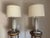 1980s Modern Silver Metal Lamps - a Pair For Sale - Image 4 of 4