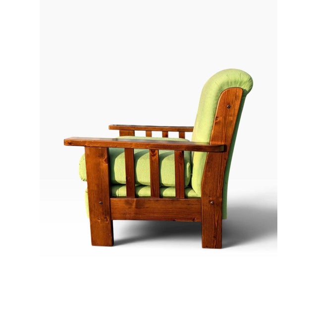 Pair of Vintage Mission Oak Arts & Crafts Lounge Chairs For Sale - Image 9 of 12
