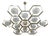 21st Century Honeycomb Natural Brass Glossy White Murano Chandelier by Fabio LTD For Sale