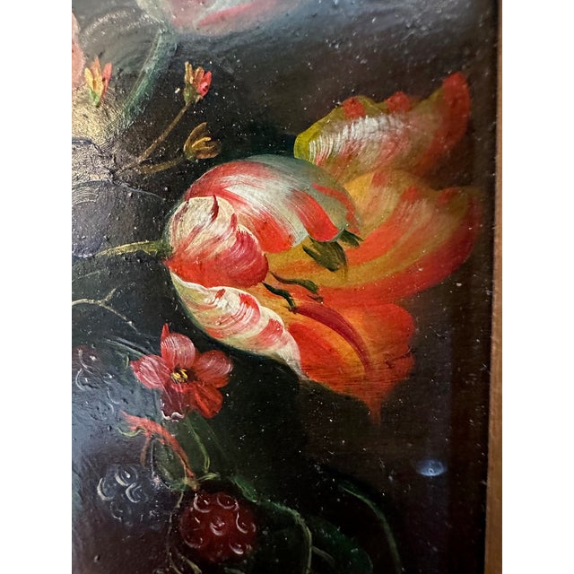 White Vintage Floral Still Life Paintings in Giltwood Frames -a Pair For Sale - Image 8 of 12