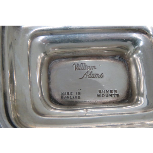 William Adams English Cobalt Blue Liner Silver Plate Salt Cellar Dish 4608b For Sale In Miami - Image 6 of 11