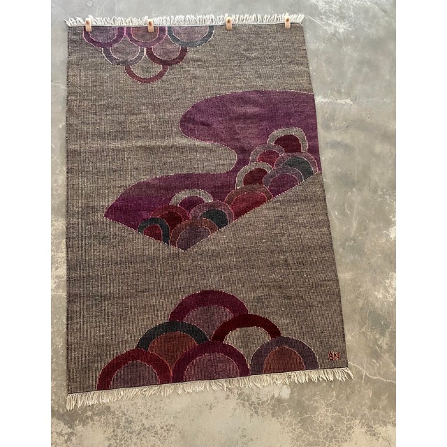 Handwoven + Signed Abstract Tapestry For Sale - Image 6 of 17