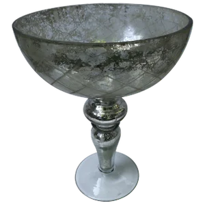 Mercury Glass Footed Bowl