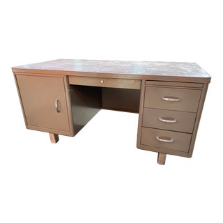 Vintage Mid Century Art Metal Executive Desk For Sale