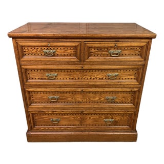 Aesthetic Period Pitch Pine Chest of Drawers, 1870s For Sale