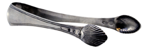 Silver Sugar Tongs with Shell-Shaped Trim and Tongs