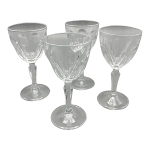Vintage Cristal D’arque-Durand "Washington" Pattern Cordial Glasses-Set of 4