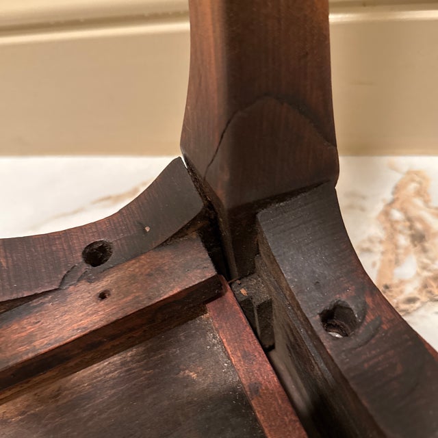 Vintage the Bernhard Flower Chippendale Style Wood Stand For Sale - Image 12 of 12