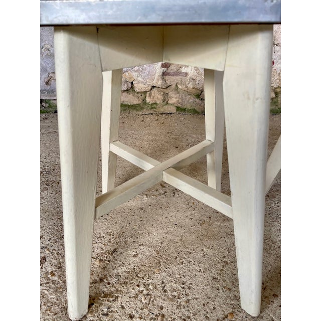 Metal Vintage Wooden Stool, 1950s For Sale - Image 7 of 18