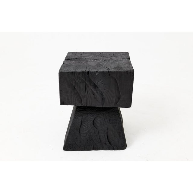 Early 21st Century Sculptural Hardwood Side Table by Logniture For Sale - Image 5 of 10