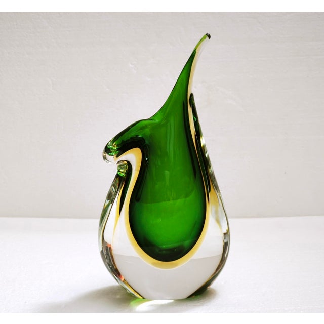 Large Murano Sommerso Teardrop Art Glass Vase from Cenedese, Italy, 1970s For Sale - Image 10 of 18