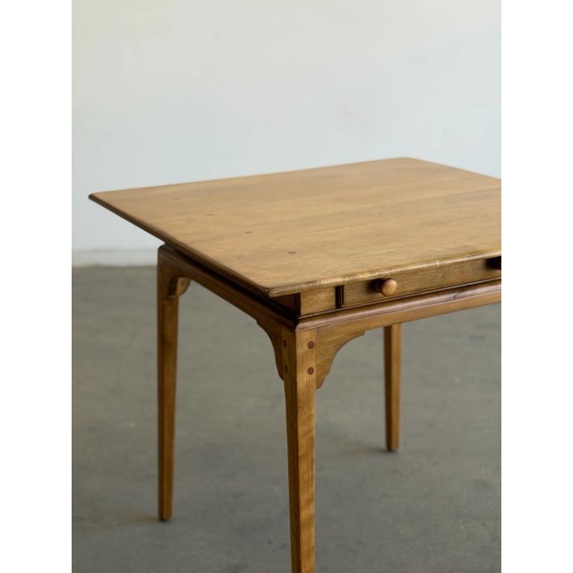 W31.75 D31.75 H29 KC24 This table has been aesthetically restored, with very little to no restoration to its structure as...