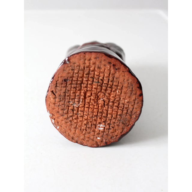 Vintage Free Form Studio Pottery Vase For Sale - Image 9 of 9