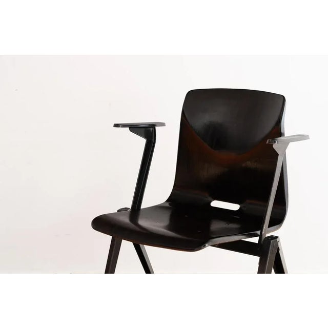 Model S22 Industrial Chair with Armrests by Galvanitas, 1960s For Sale - Image 4 of 6