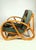 Restored Mid Century Round Pretzel Arm Rattan Chair Set For Sale - Image 4 of 5