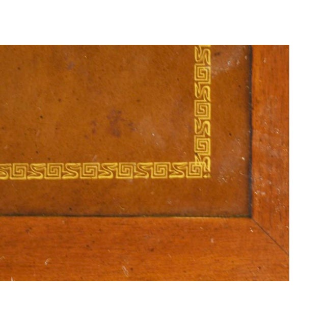 Faux Bamboo Leather Top Desk For Sale - Image 9 of 11