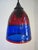 Small Murano Glass Hanging Lamp in Blue Red, 1990s For Sale - Image 3 of 8