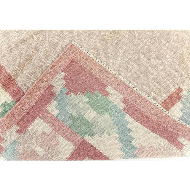 Textile Vintage Swedish Flat-Weave Rug For Sale - Image 7 of 7