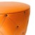 Vintage Pouf in Orange Faux Leather, 1960s For Sale - Image 4 of 9