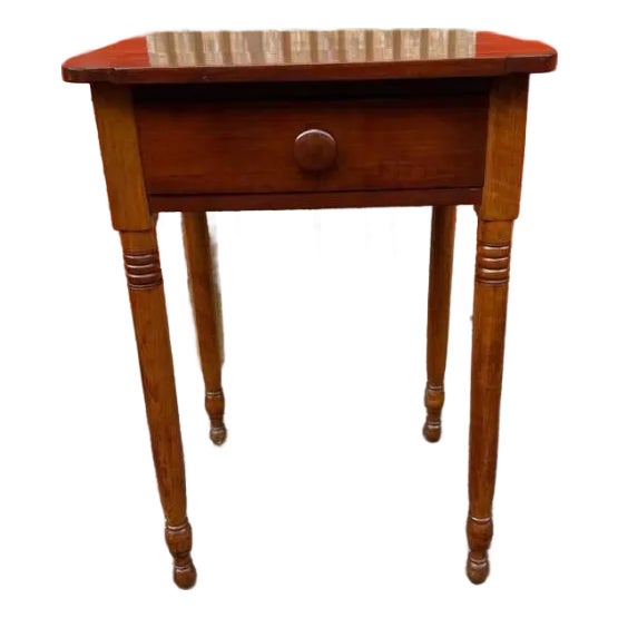 19th Century Early American/Late Federal Style Work Side Table For Sale