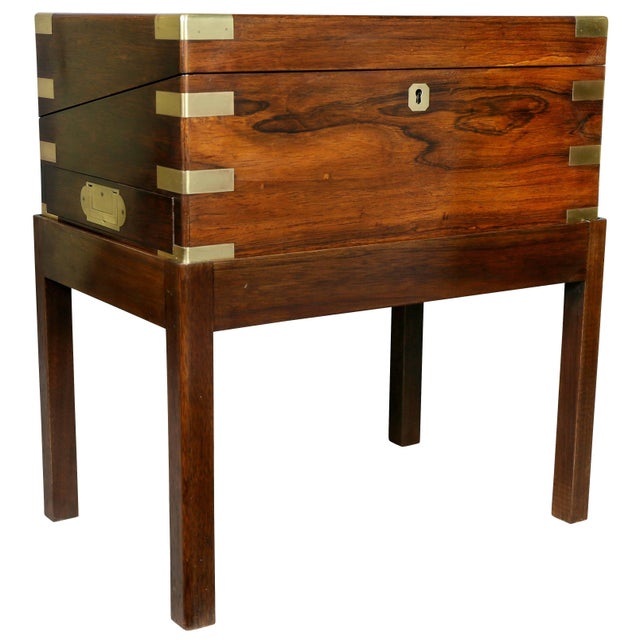 Early Victorian Rosewood Lapdesk on Stand For Sale - Image 10 of 10
