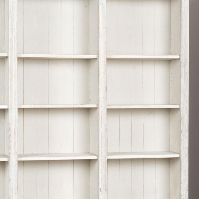 19th Century Large White Display Cabinet Bookcase Apothecary With 24 Drawers and Adjustable Shelves For Sale - Image 6 of 12