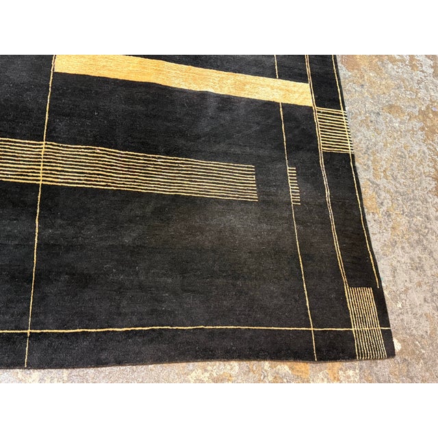 9ft 1in × 11ft 10in Stark Carpet Wool + Silk Area Rug For Sale - Image 11 of 12