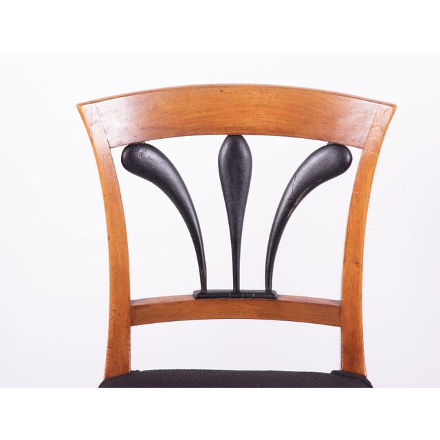 Hollywood Regency Antique Biedermeier Style Side Chairs, a Pair For Sale - Image 3 of 12