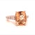 Natural Morganite Diamond Ring 14k Gold 4.26 TCW Certified, Size 5 For Sale - Image 12 of 15