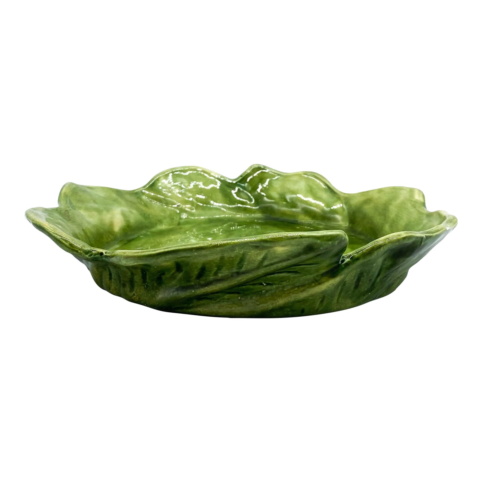Vintage Green Leaf Platter/ Catchall Dish Chairish