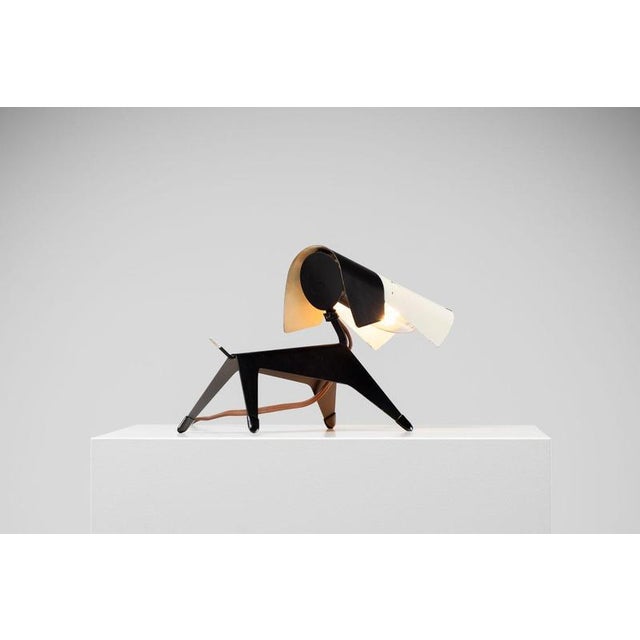 French Dog Lamp by Jean Boris Lacroix for Disderot, 1950 For Sale - Image 6 of 18
