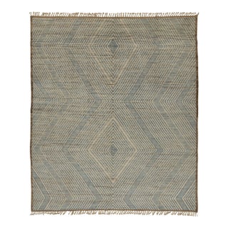 Rug & Kilim’s Modern Rug with Beige-brown Geometric Patterns - 13x19 For Sale