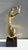 Large Abstract Brass Flute Player Sculpture on Wooden Base, 1970s, in Very Good conditions. Designed 1970 to 1979