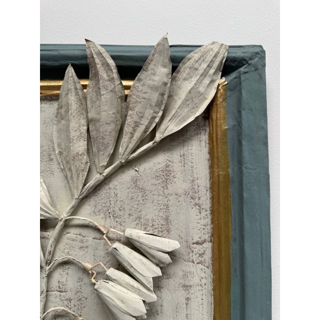 Get The Gusto Three-Dimensional Papier Mache' Botanical Art in Papier Mache Frame For Sale - Image 4 of 9