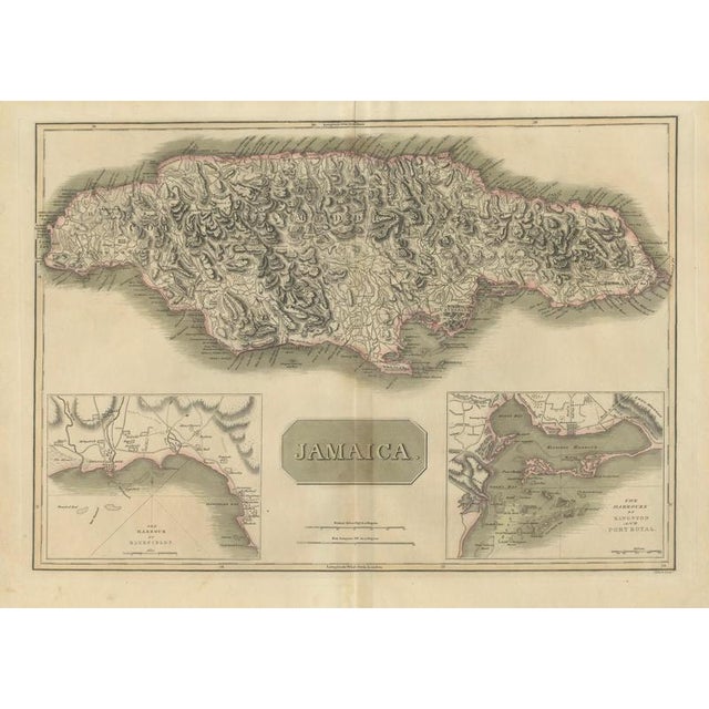 Jamaica Map by John Thomson, Kingston & Port Royal Harbors, 1817 For Sale - Image 3 of 11