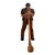 1970s Black Forest Wood Carving of Man Blowing a Swiss Horn For Sale