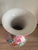 Ceramic Vintage Chinese Famille Rose Style Hand-Painted Porcelain Vase With Gilt, 13" For Sale - Image 7 of 12