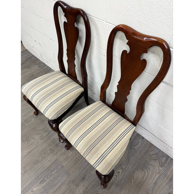 Vintage Queen Anne Style Dining Chairs - Pair For Sale In Kansas City - Image 6 of 11