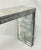 Modernist Antiqued Reeded Glass & Mirror Console Table by John Himmel, Canada For Sale - Image 12 of 18