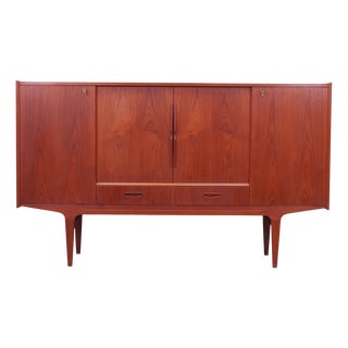 Vintage Danish Teak Highboard, 1960s For Sale