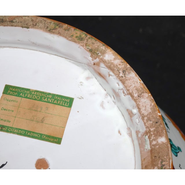 Black Italian Vase Majolica Ceramic from Proffessor Alfredo Santarelli, Perugia, Italy, 1950s For Sale - Image 8 of 18